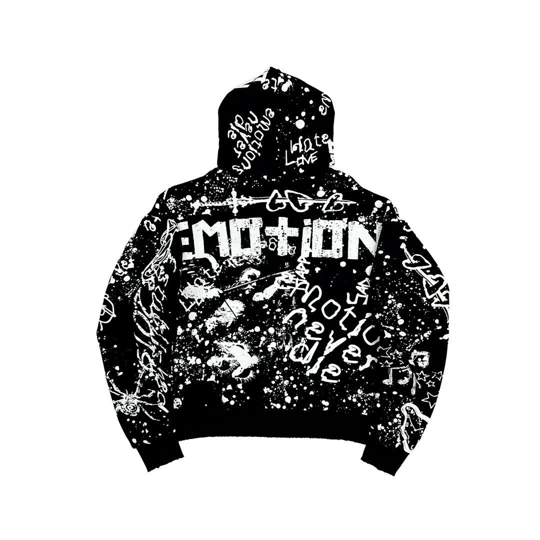Campera Mixed Emotion Grafitti Black