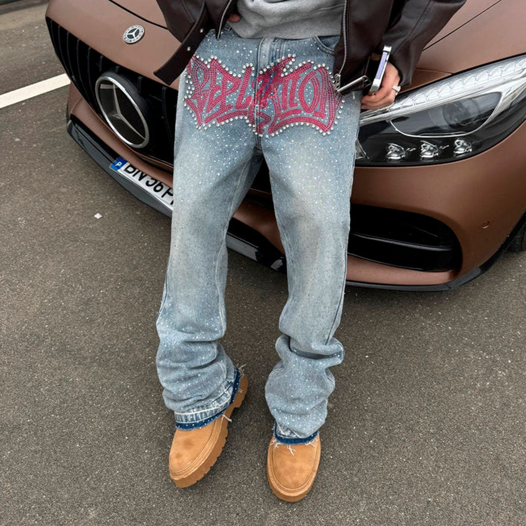Pantalón Reputation Graffiti Tag Denim