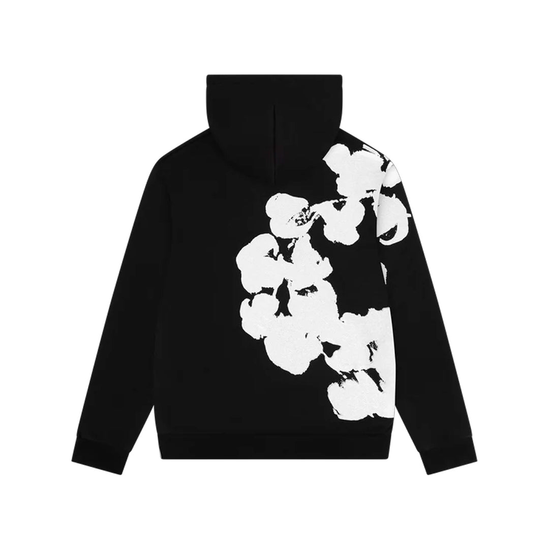 Hoodie Denim Tears big logo en negro