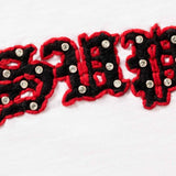 Camiseta Supreme Embroidered Rhinestone White