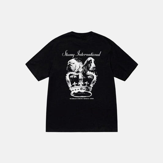 Camiseta Stussy Dog Crown en negro