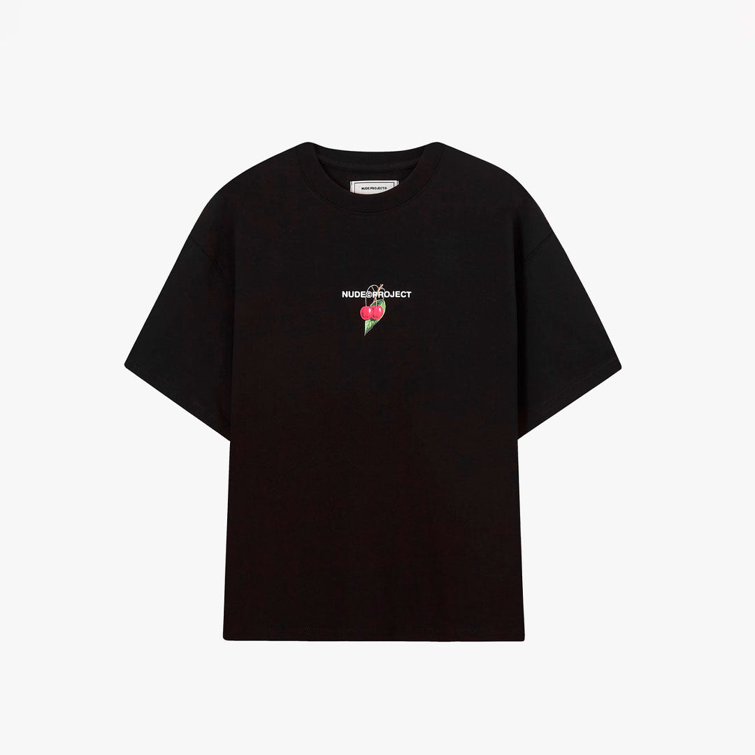 Camiseta Nude Project Locally Cherry en negro