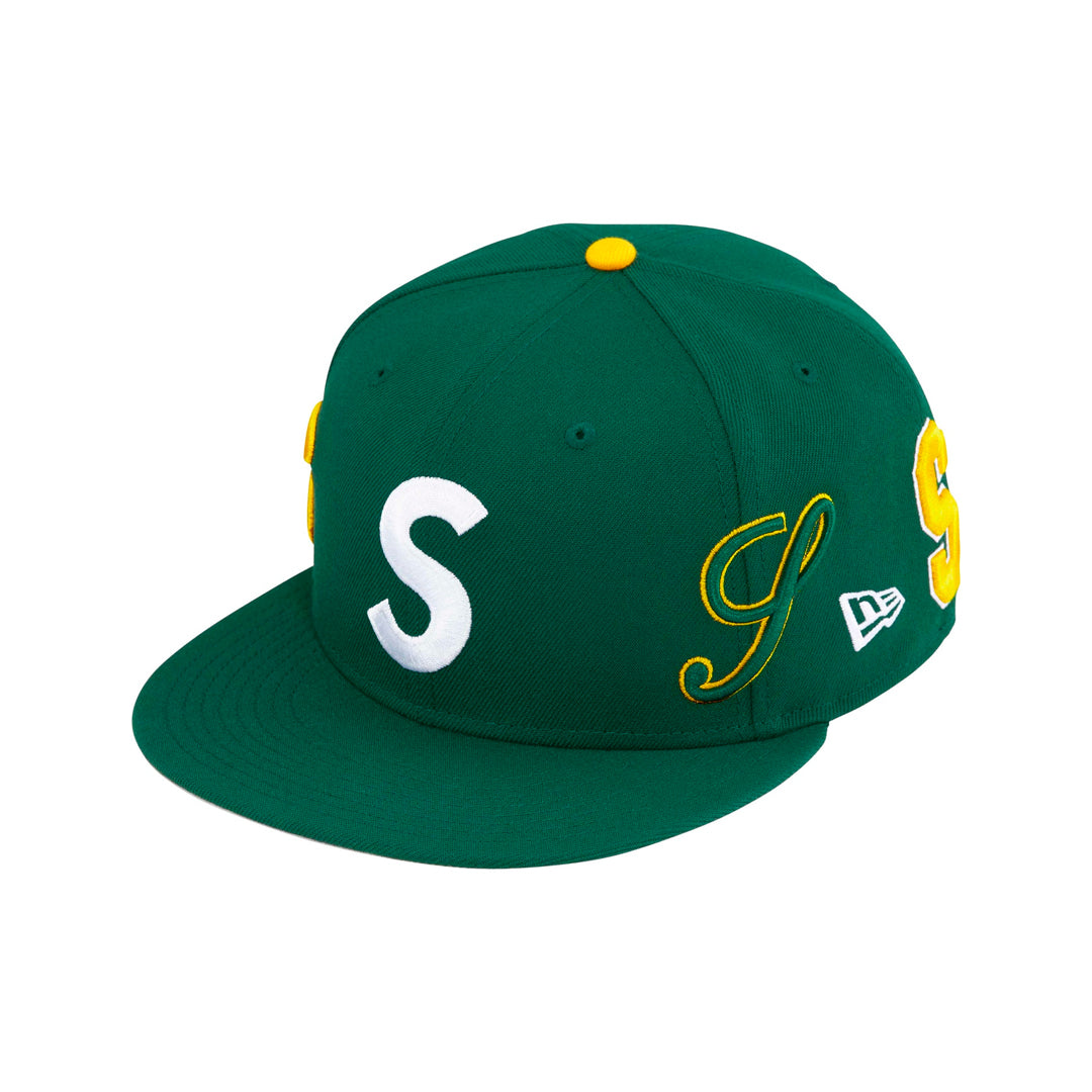 Gorro Supreme x New Era Multi S Logo en verde