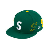 Gorro Supreme x New Era Multi S Logo en verde