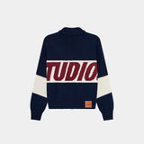 Campera Eme Studios Thrill Navy Knit