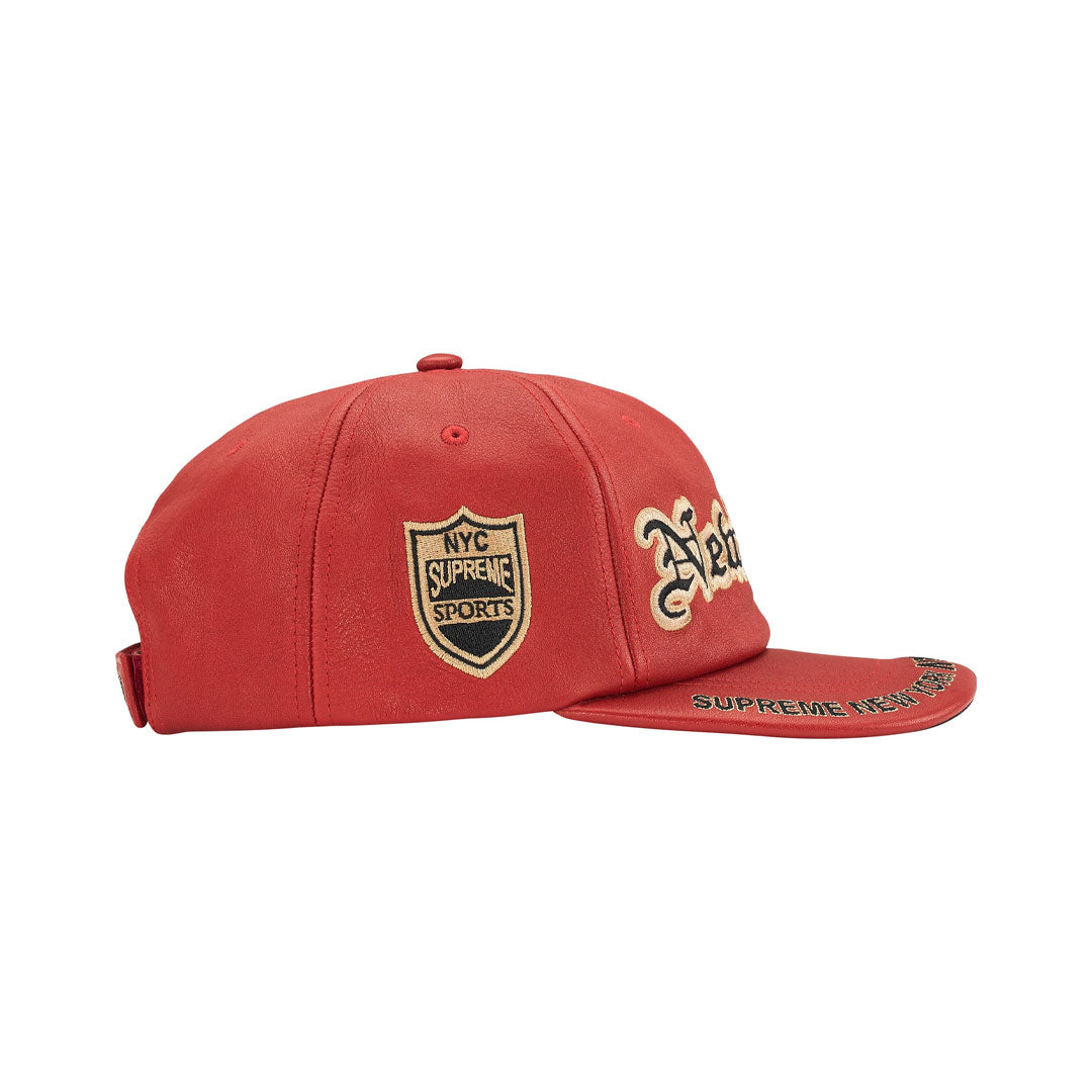 Gorro Supreme New York Leather Red