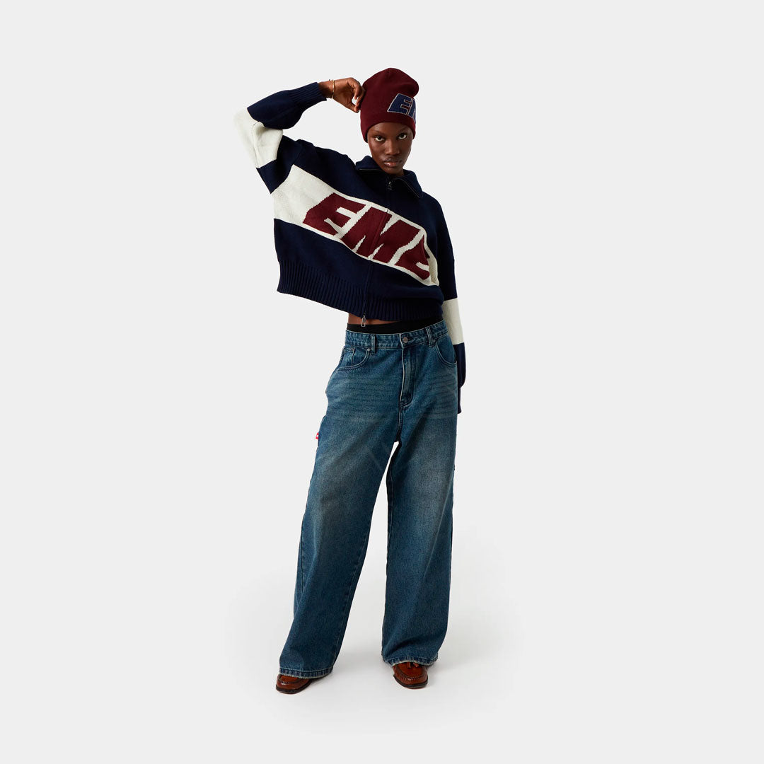 Campera Eme Studios Thrill Navy Knit