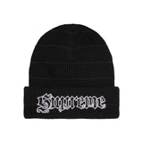 Gorro de lana Supreme Metallic Stripe Black