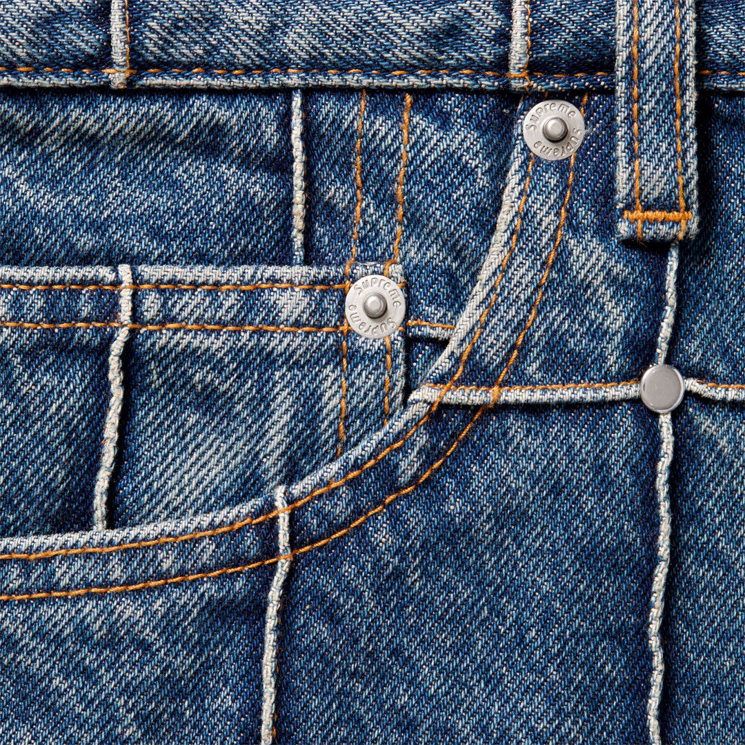 Pantalón Supreme Studded Seam Loose Fit en azul