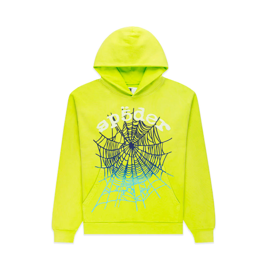 Hoodie Sp5der OG WEB V2 GRADIENT Acid Green