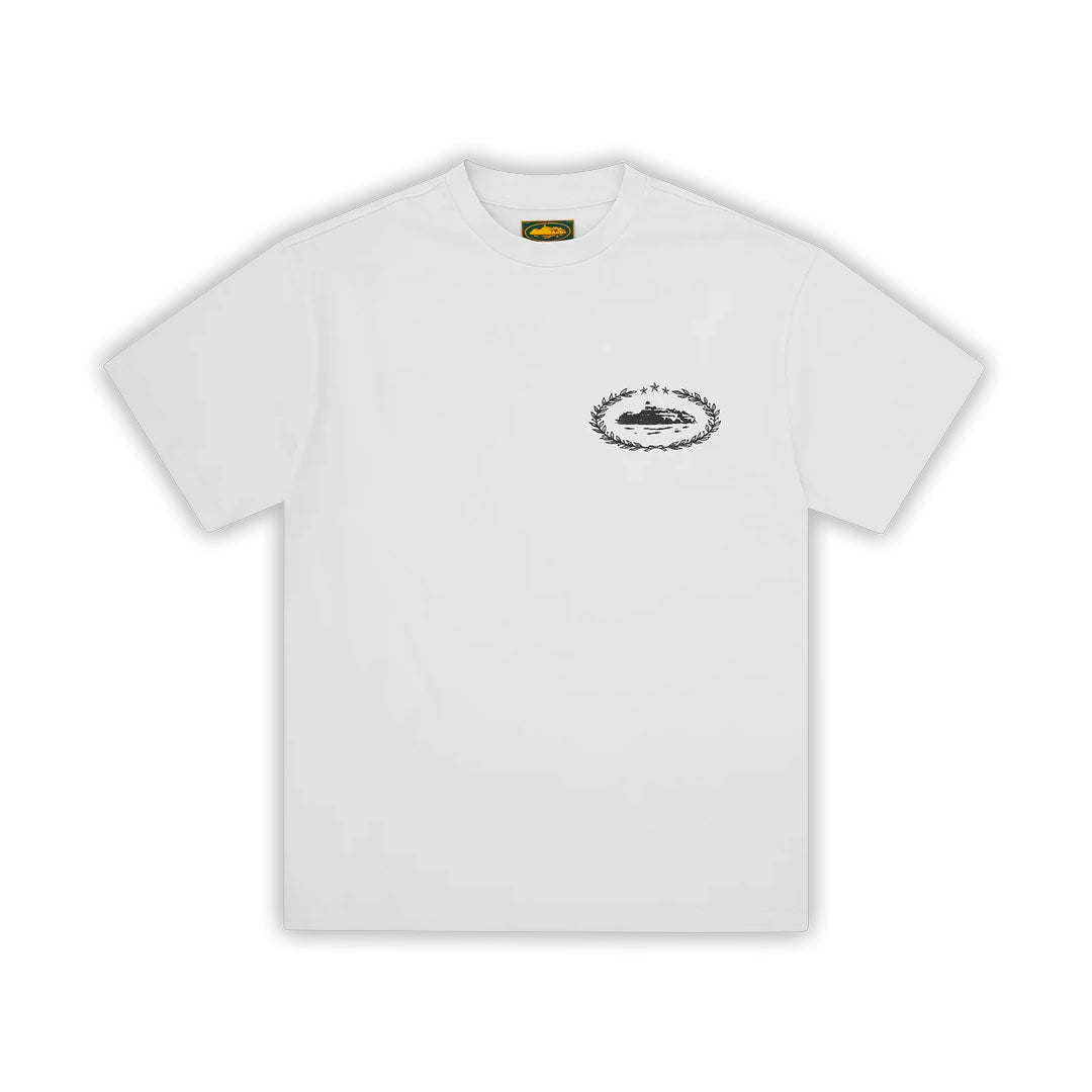 Camiseta Corteiz Royale Heavyweight en blanco