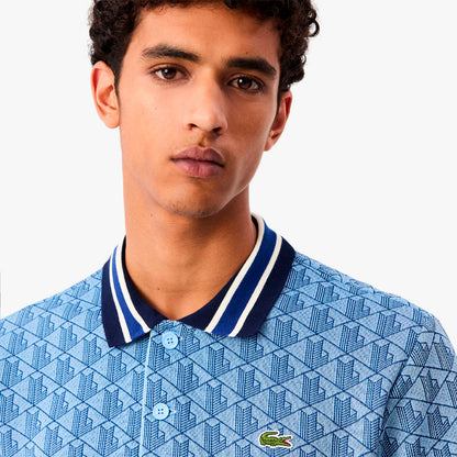 Camiseta Lacoste Polo Monogram Light Blue