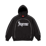 Hoodie Supreme Curve Piping en negro