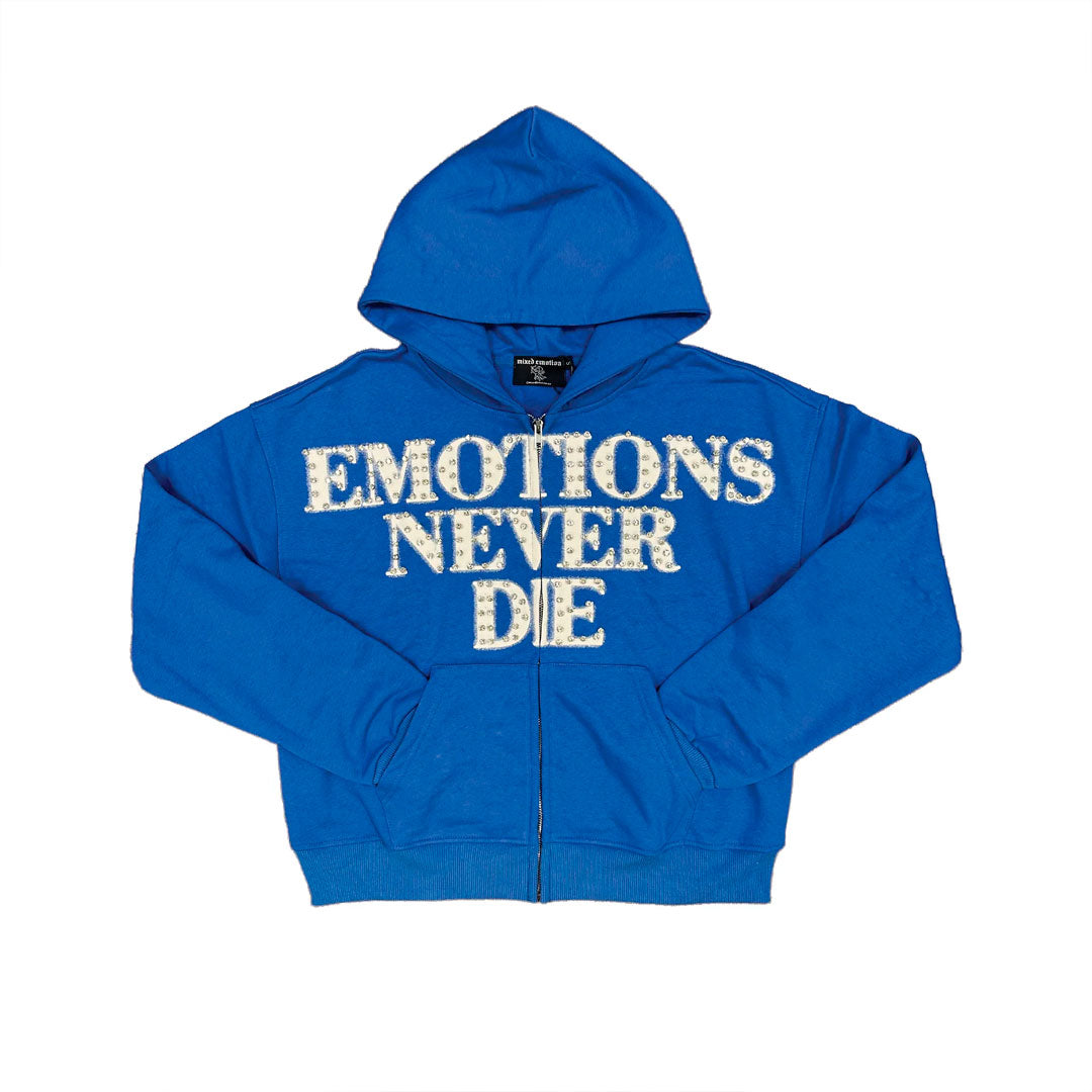 Campera Mixed Emotion End Rhinestone Blue