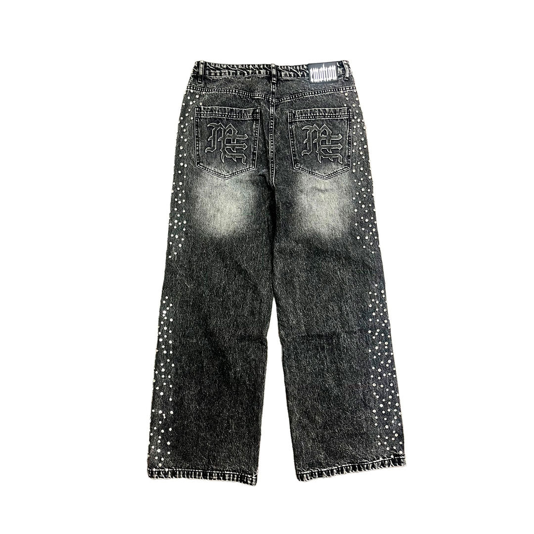 Pantalón Mixed Emotion Grey Baggy Jeans