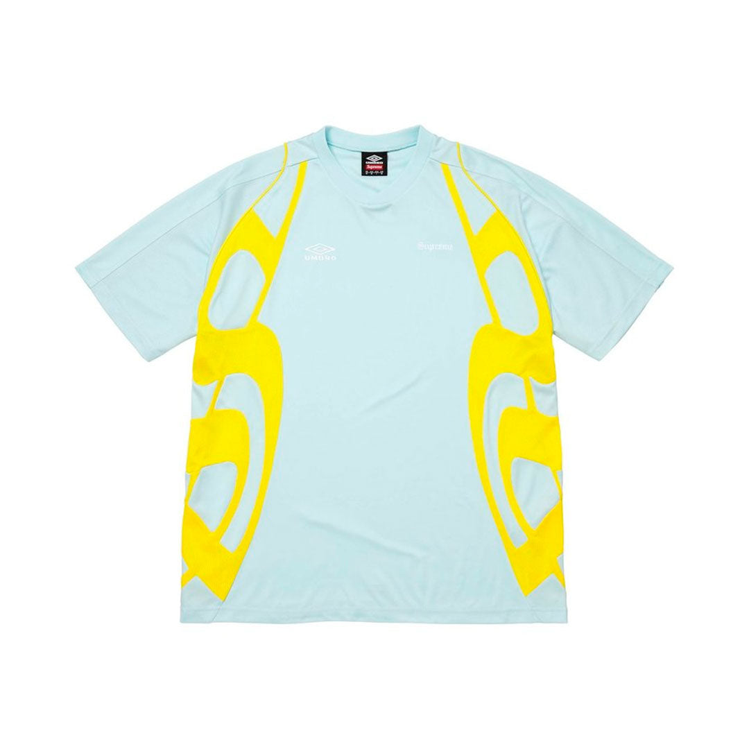 Camiseta Supreme x Umbro Old English Light Blue