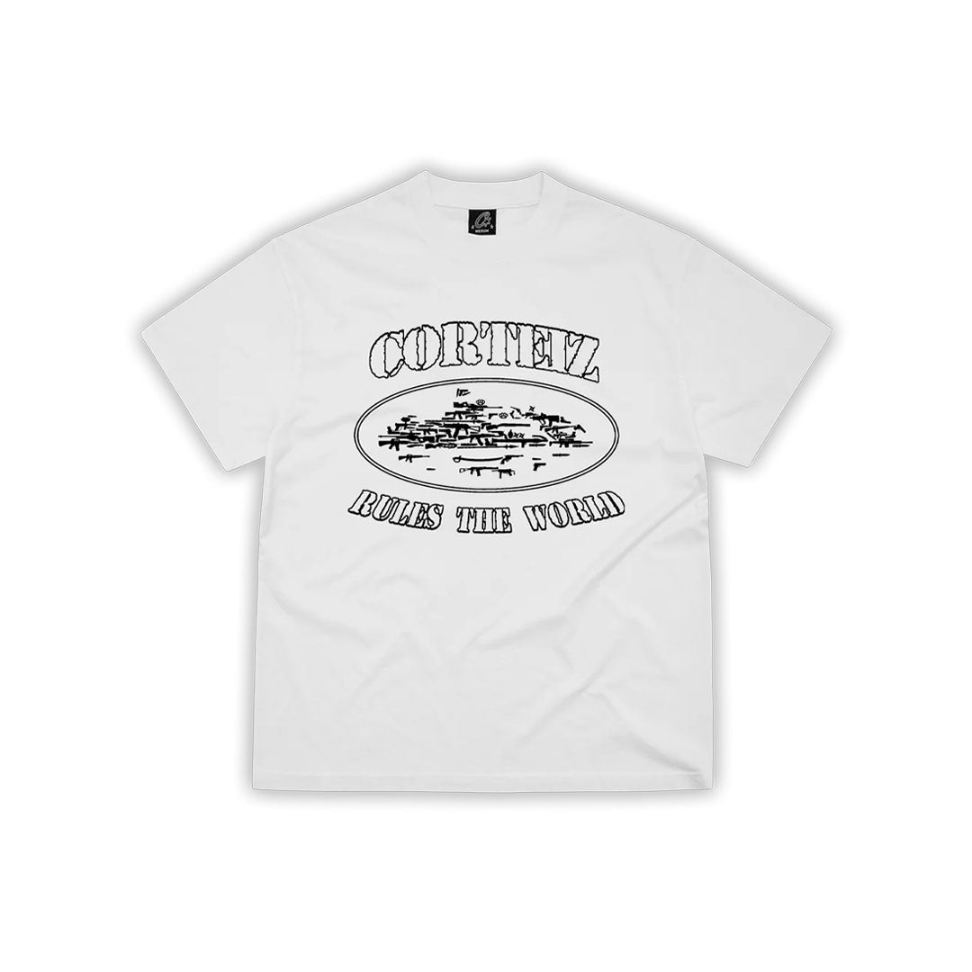 Camiseta Corteiz OG Artillery en blanco