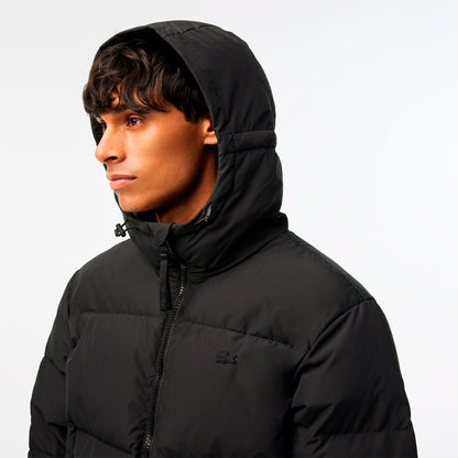 Campera Puffer Lacoste Basic en negro