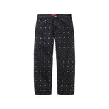Pantalón Supreme Studded Seam Loose Fit en negro