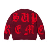 Sweater Supreme Cross Stitch Logo Burgundy