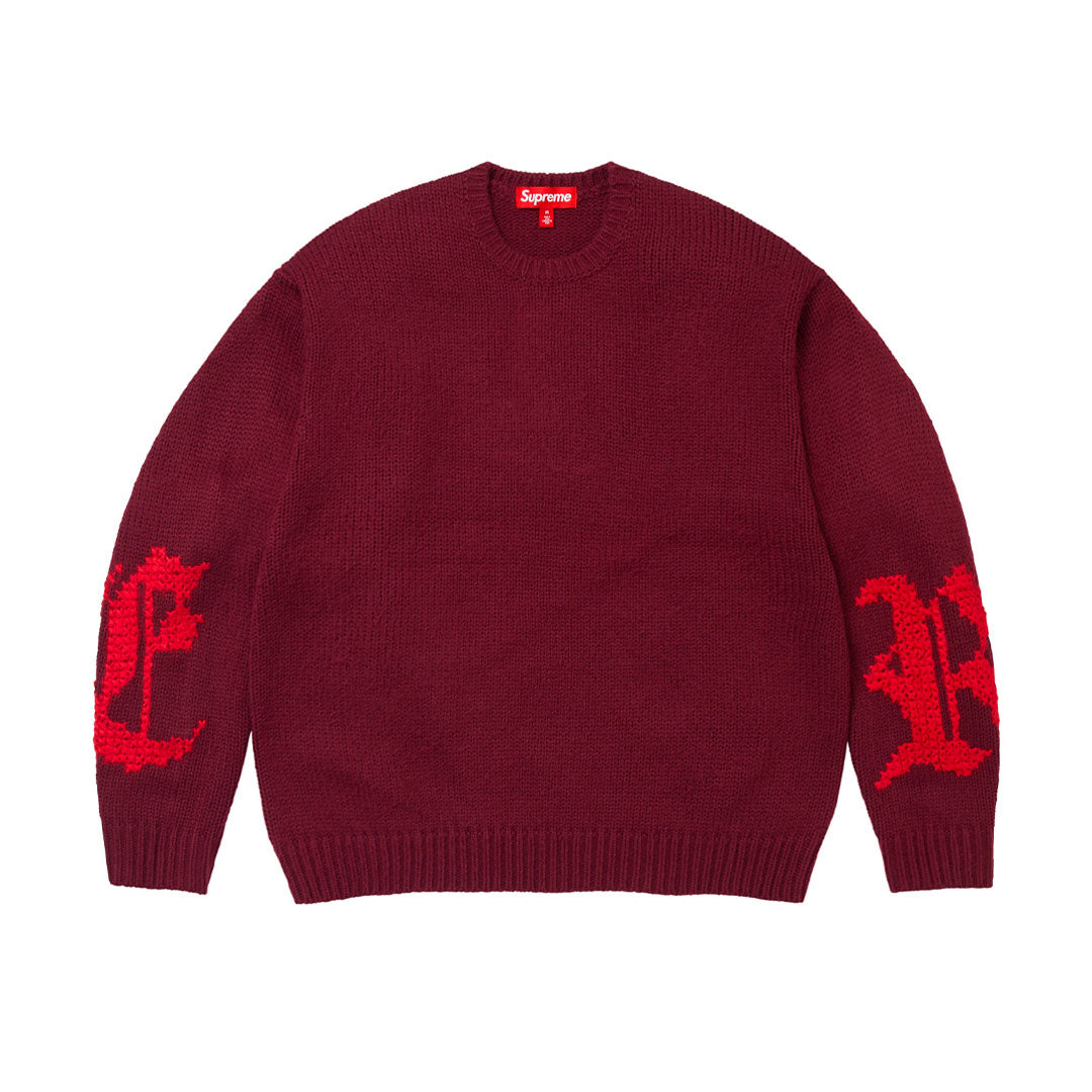 Sweater Supreme Cross Stitch Logo Burgundy