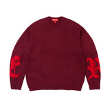 Sweater Supreme Cross Stitch Logo Burgundy