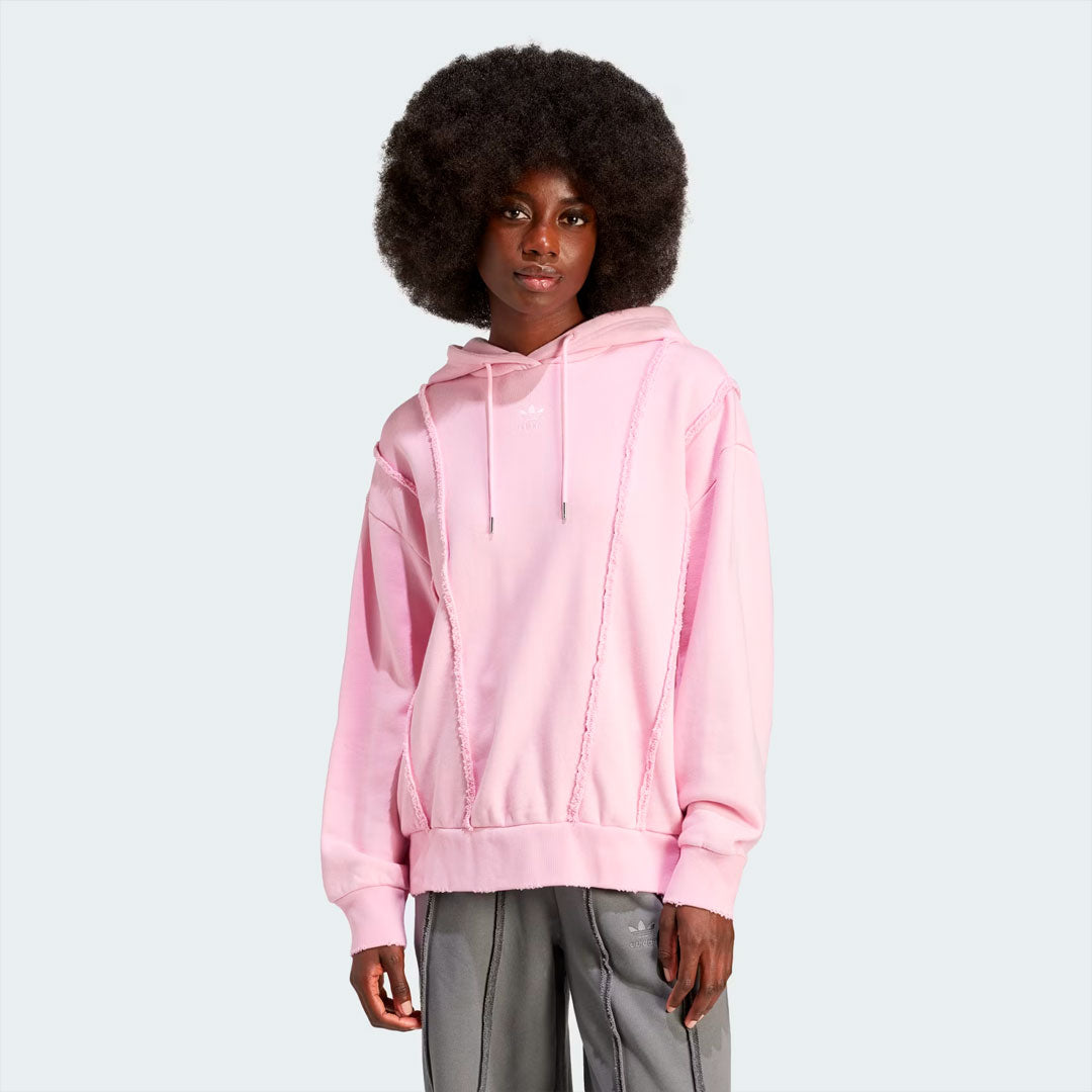 Hoodie adidas Originals Distressed en rosado