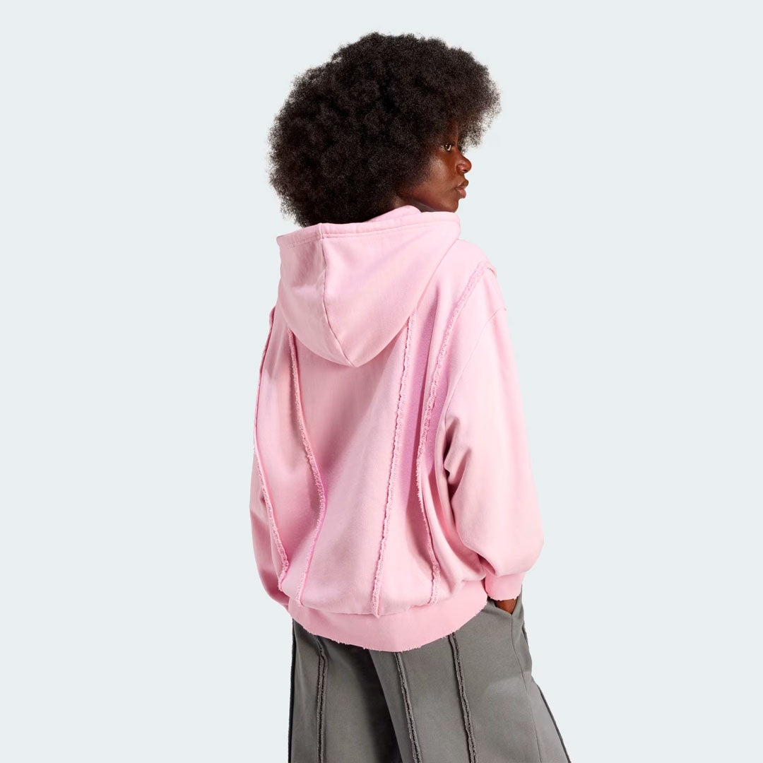 Hoodie adidas Originals Distressed en rosado