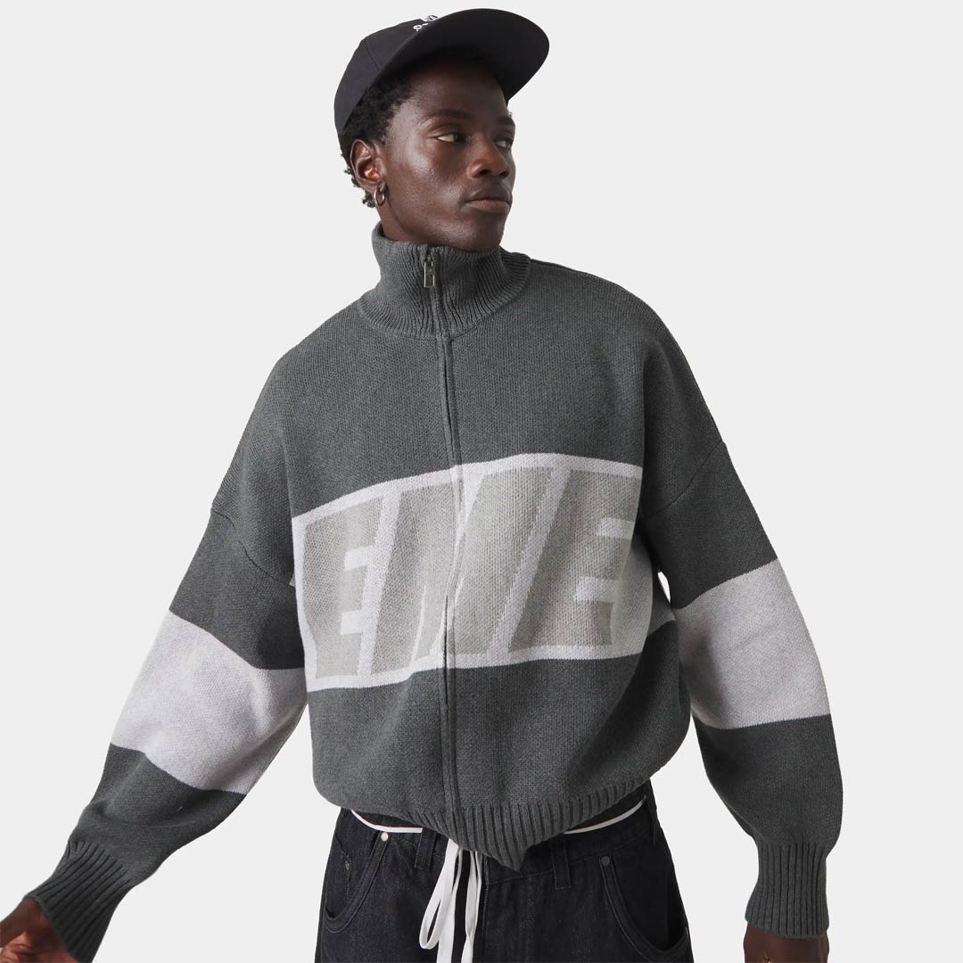 Campera Eme Studios Thrill Grandpa Grey Knit