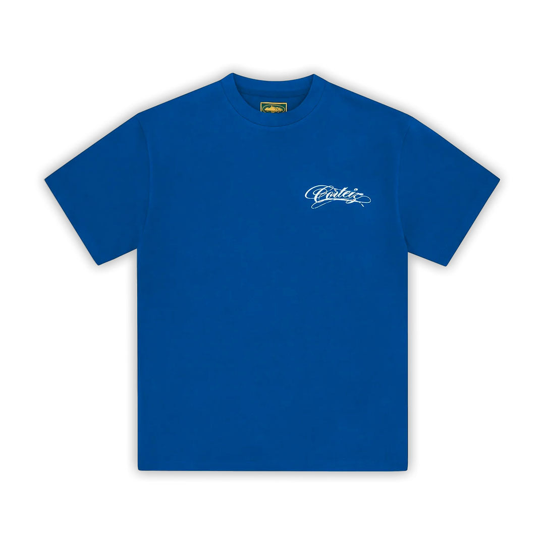 Camiseta Corteiz Write-Off Royal Blue