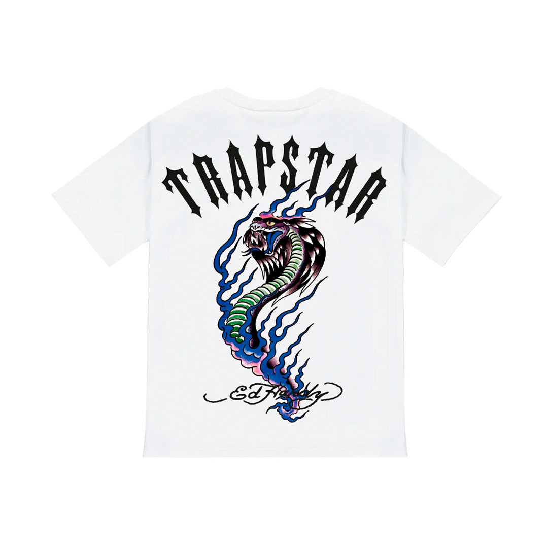 Camiseta Trapstar x Ed Hardy Flame White