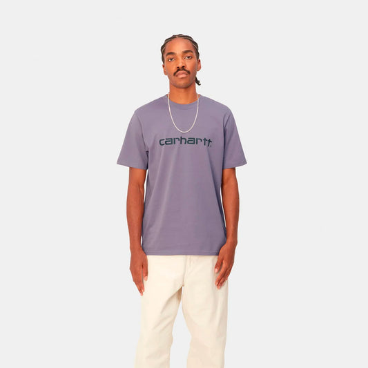 Camiseta Carhatt WIP Script en violeta