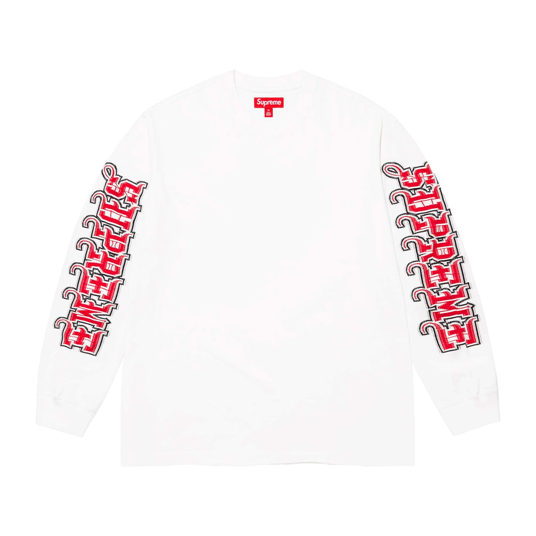 Camiseta Supreme manga larga Intarsia en blanco