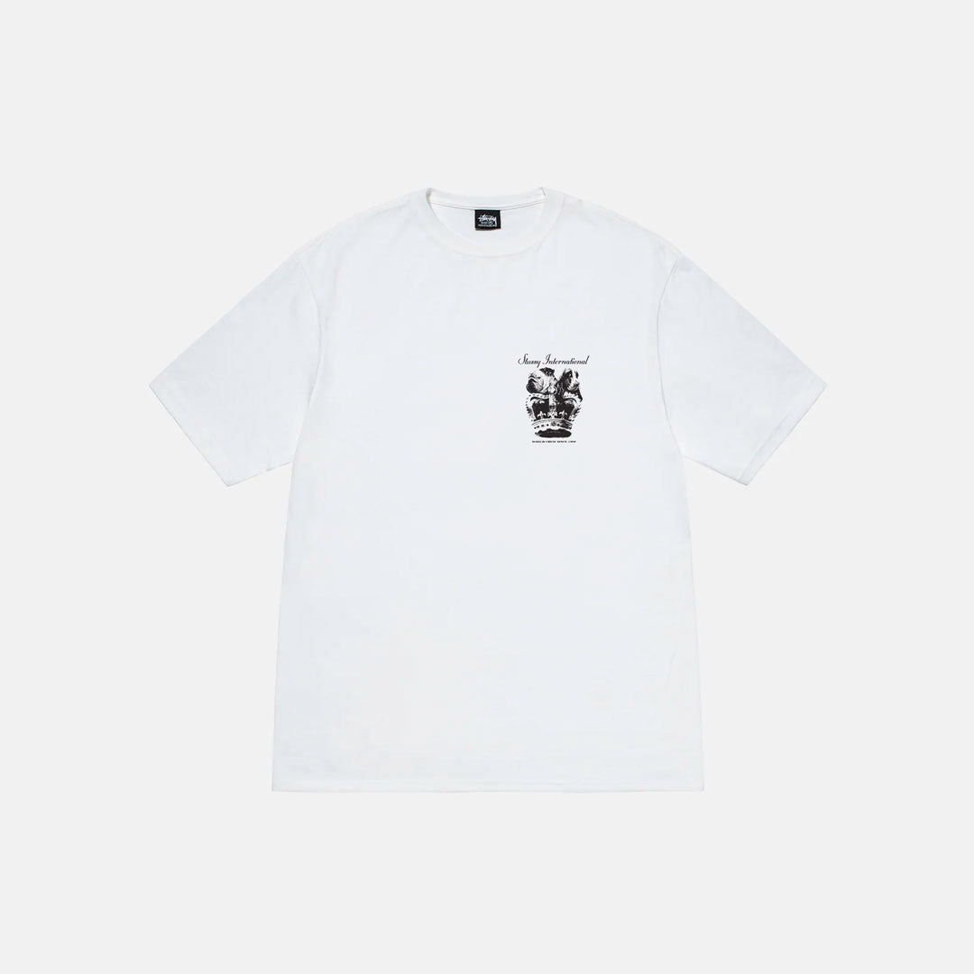 Camiseta Stussy Dog Crown en blanco