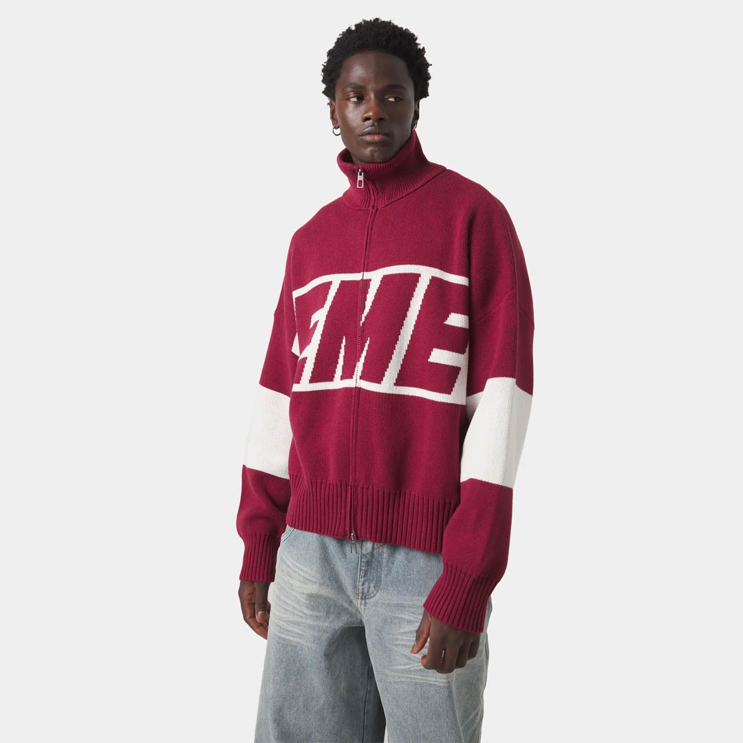 Campera Eme Studios Thrill Burgundy Knit