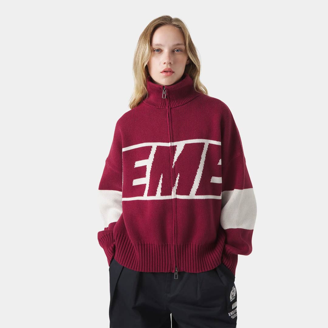 Campera Eme Studios Thrill Burgundy Knit