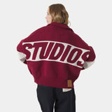 Campera Eme Studios Thrill Burgundy Knit