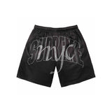 Short Supreme Rhinestone Mesh Black