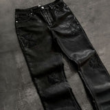 Pantalón Reputation Leather Cross Black