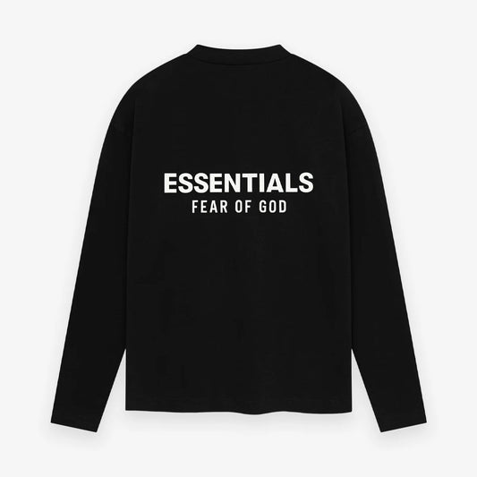 Camiseta Essentials Fear of God manga larga Classic Jet Black