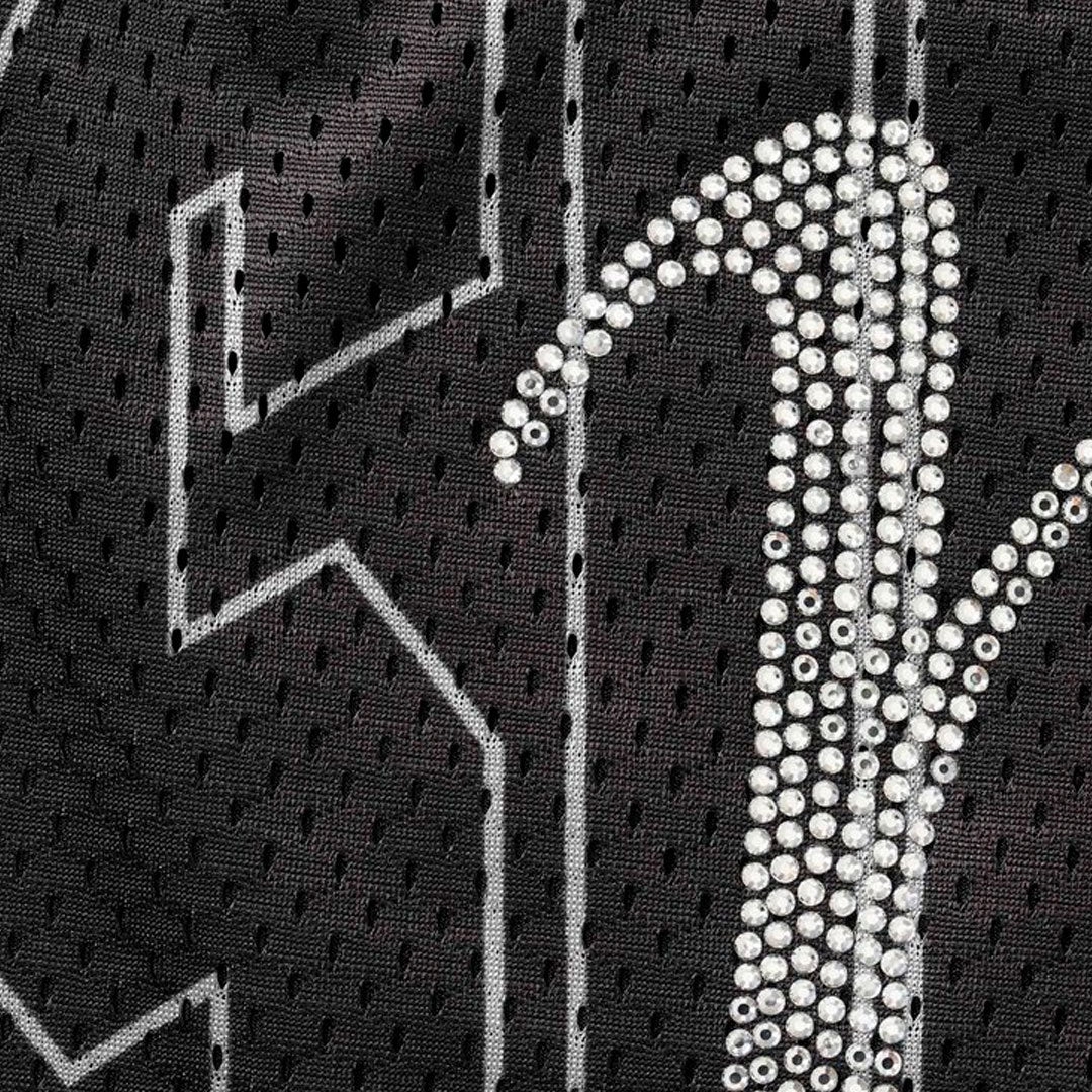 Short Supreme Rhinestone Mesh Black