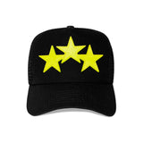 Gorro AMIRI Three Star Trucker Black/Lime