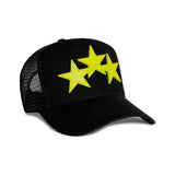 Gorro AMIRI Three Star Trucker Black/Lime