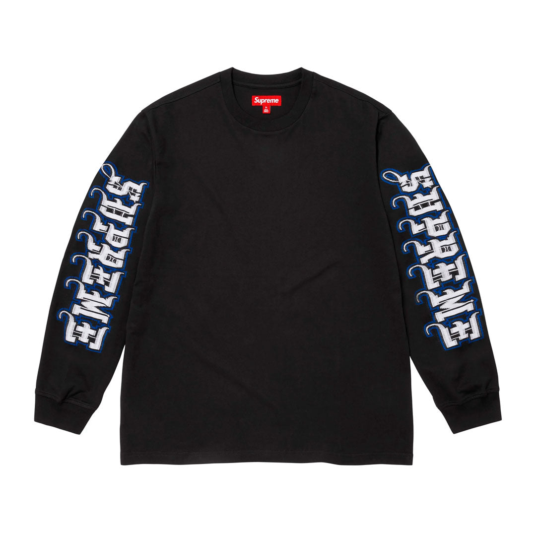 Camiseta Supreme manga larga Intarsia en negro