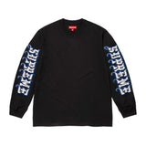 Camiseta Supreme manga larga Intarsia en negro