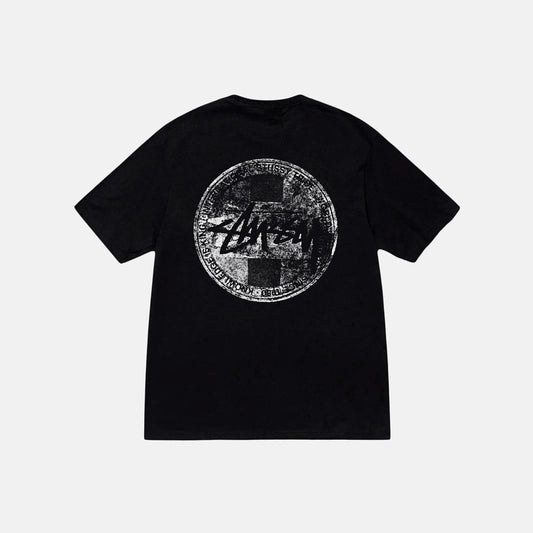 Camiseta Stussy Dot Stamp en negro