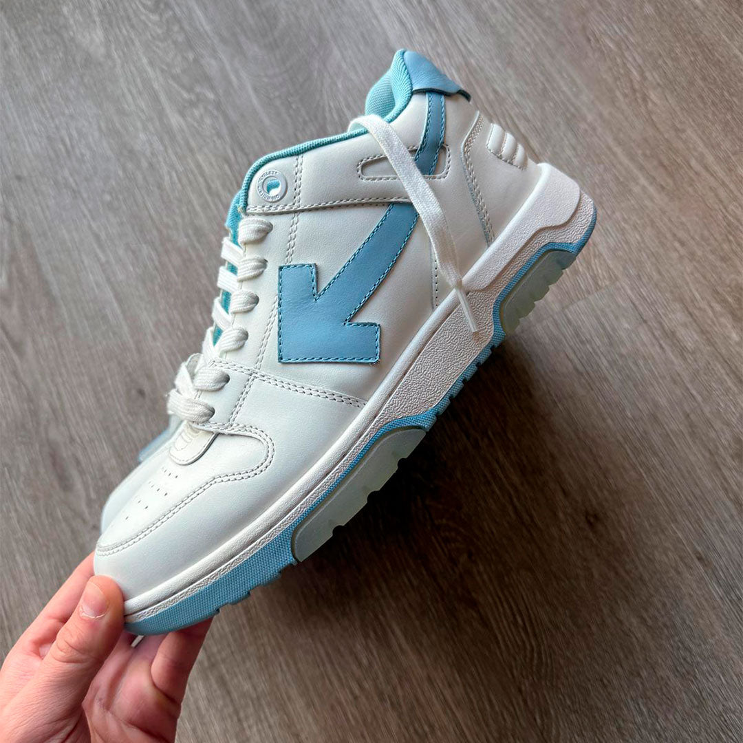 OFF-WHITE Out Of Office OOO Low Tops White Light Blue (USADOS)