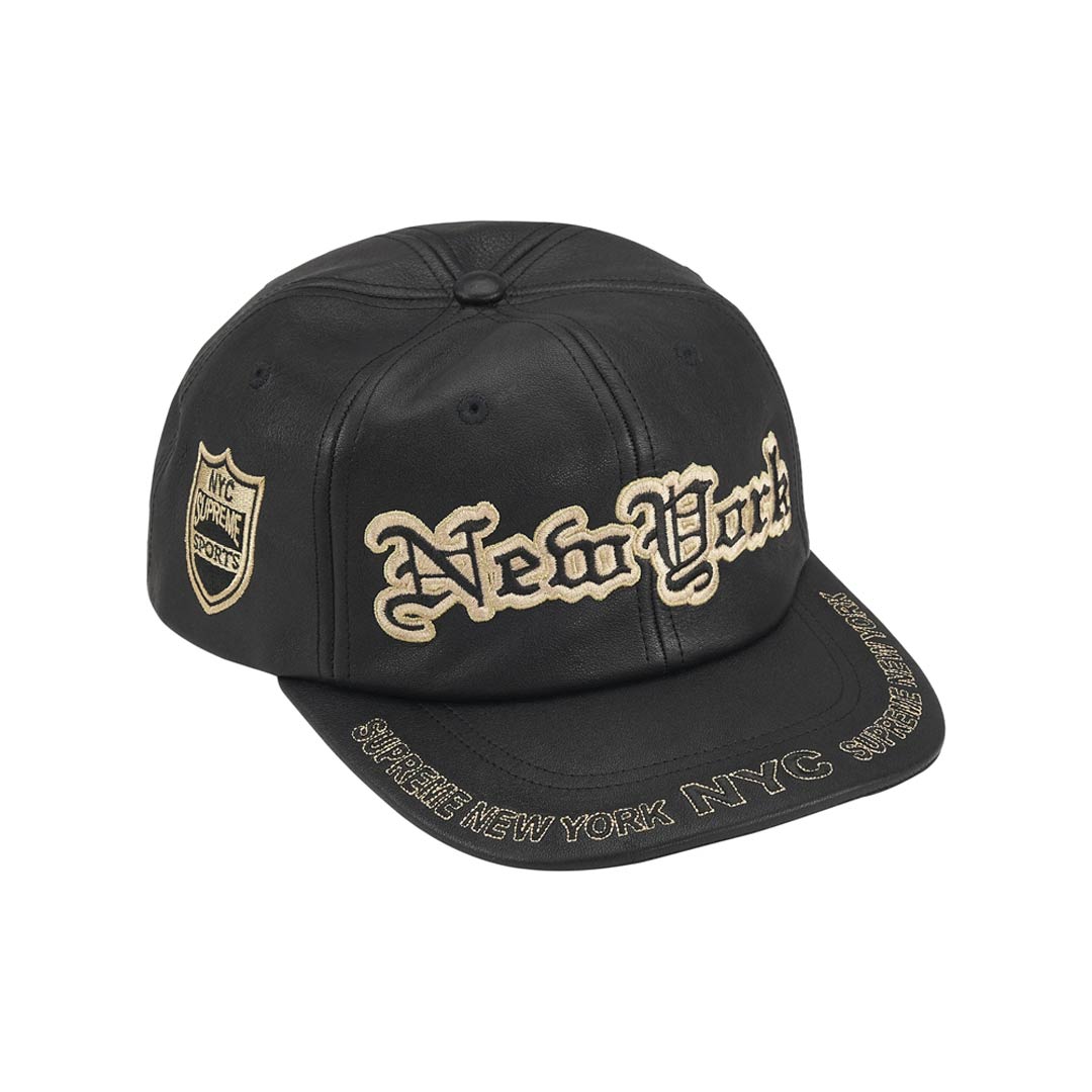 Gorro Supreme New York Leather Black
